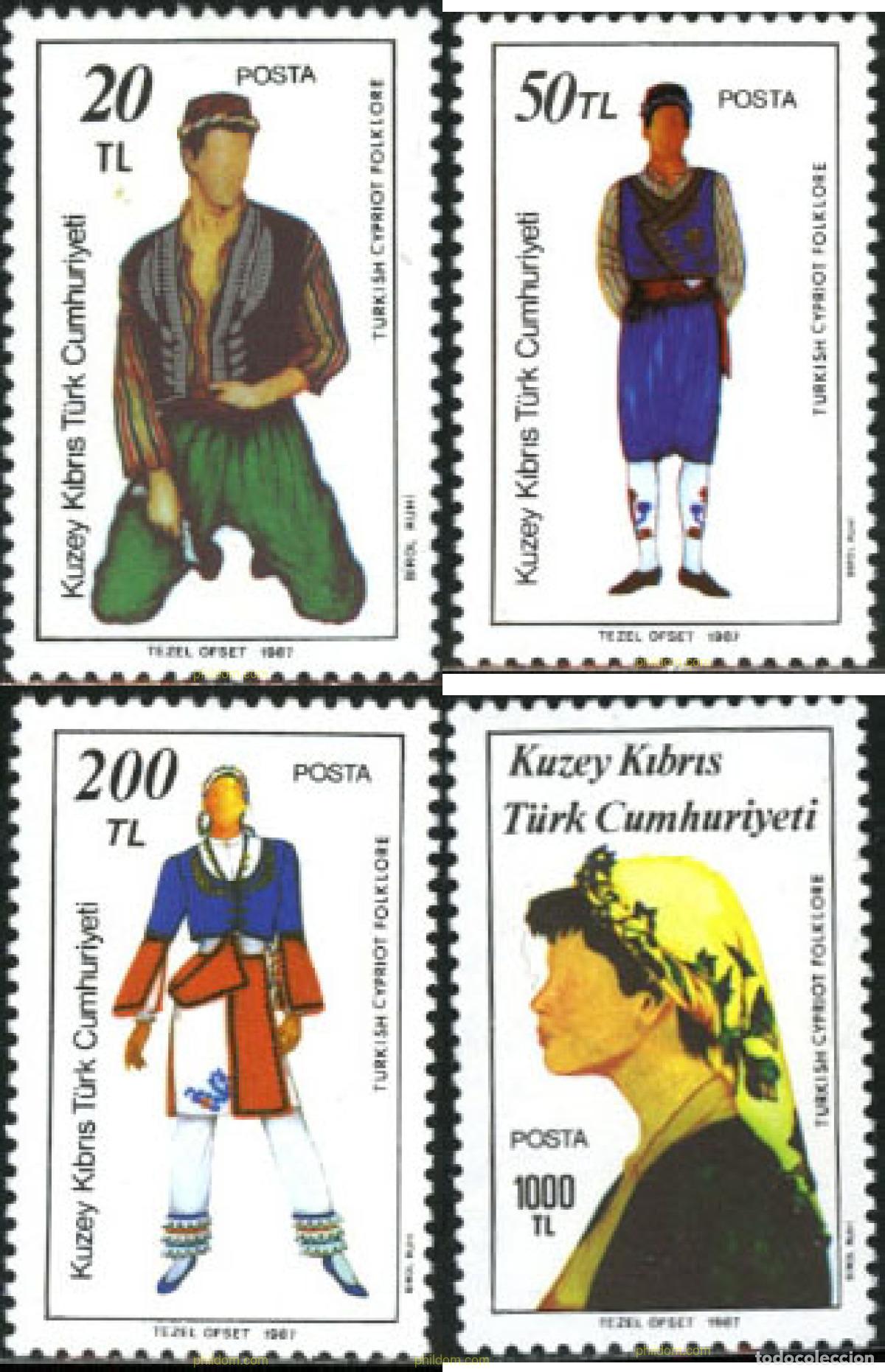 Sellos: 164702 MNH CHIPRE. Administraci&oacute;n turca 1987 FOLCLORE