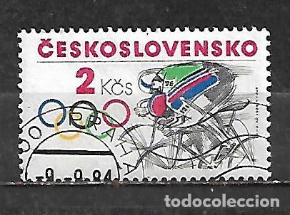 Sellos: 1984: CHECOSLOVAKIA Juegos Ol&iacute;mpicos. Los &Aacute;ngeles&acute;84 - Ciclismo (CTO)