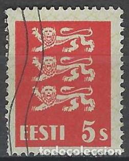 Sellos: ESTONIA 1928-35 - ESCUDO NACIONAL - USADO