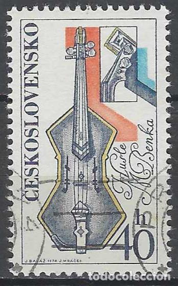 Sellos: CHECOSLOVAQU&Iacute;A 1974 - INSTRUMENTOS MUSICALES - USADO