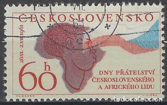 Sellos: CHECOSLOVAQU&Iacute;A 1961 - SEMANA DE LA AMISTAD AFRO-CHECA - USADO