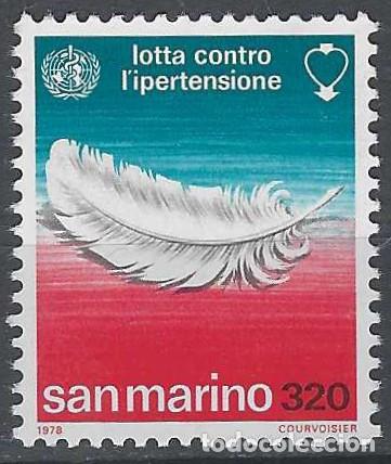 Sellos: SAN MARINO 1978 - LUCHA CONTRA LA HIPERTENSI&Oacute;N ARTERIAL - MNH**