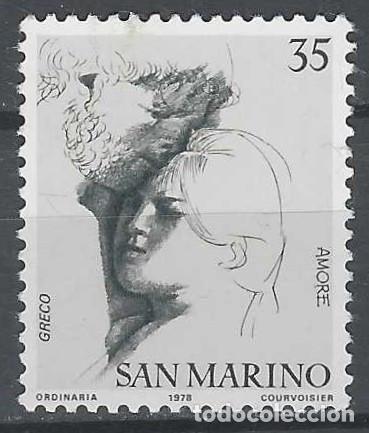 Sellos: SAN MARINO 1978 - LAS VIRTUDES CIVILES, AMOR - MNH**