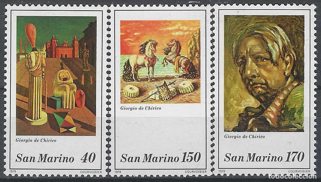 Sellos: SAN MARINO 1979 - 1&ordm; ANIV. DE LA MUERTE DE GIORGIO CHIRICO, S.COMPLETA - MNH**