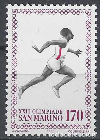 Sellos: SAN MARINO 1980 - JJOO DE MOSC&Uacute;, CARRERA - MNH**