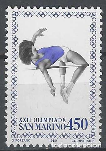 Sellos: SAN MARINO 1980 - JJOO DE MOSC&Uacute;, SALTO DE ALTURA - MNH**