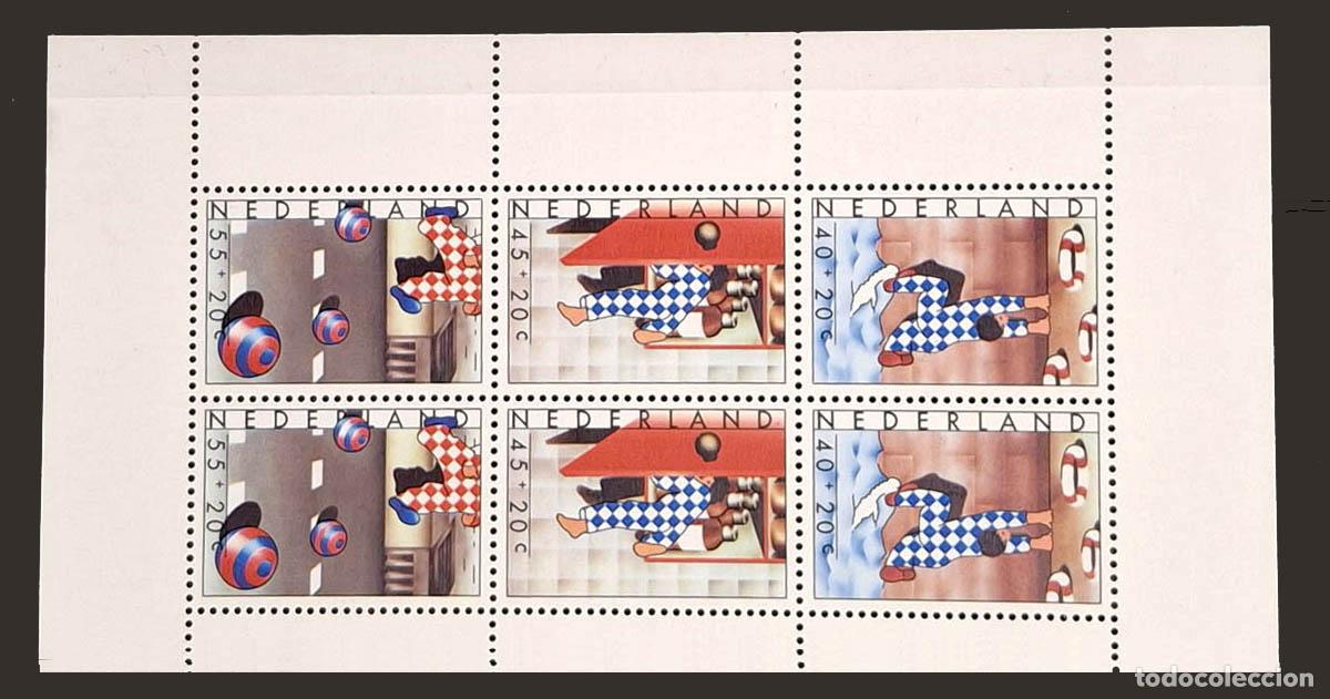 Briefmarken: 1977, 6 sellos en hoja de Pa&iacute;ses Bajos