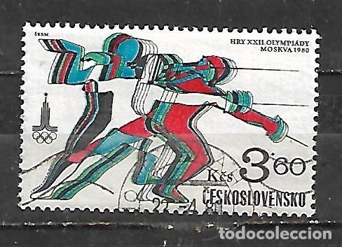 Sellos: 1980: CHECOSLOVAKIA Juegos Ol&iacute;mpicos. Mosc&uacute; - Esgrima