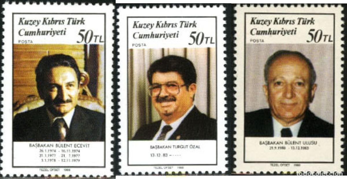 Sellos: 164722 MNH CHIPRE. Administraci&oacute;n turca 1988 VISITA DE LOS PRIMEROS MISITROS TURCOS A LA REPUBLICA