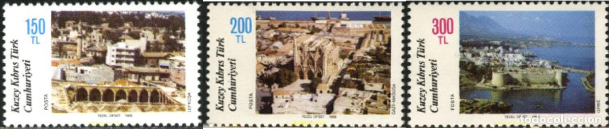 Sellos: 164719 MNH CHIPRE. Administraci&oacute;n turca 1988 TURISMO. VISTA AEREA DE POBLACIONES