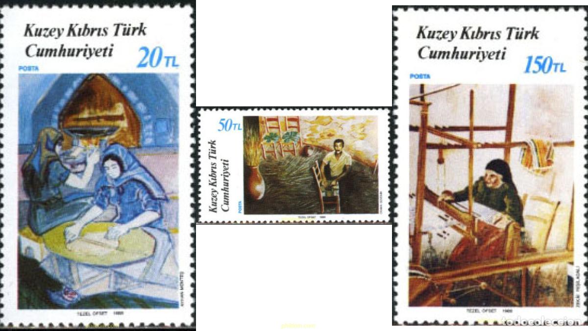 Sellos: 164712 MNH CHIPRE. Administraci&oacute;n turca 1988 ARTE CONTEMPORANEO