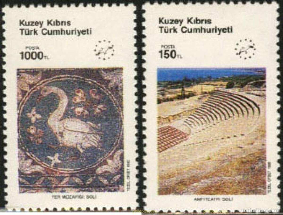 Sellos: 32743 MNH CHIPRE. Administraci&oacute;n turca 1990 A&Ntilde;O EUROPEO DEL TURISMO