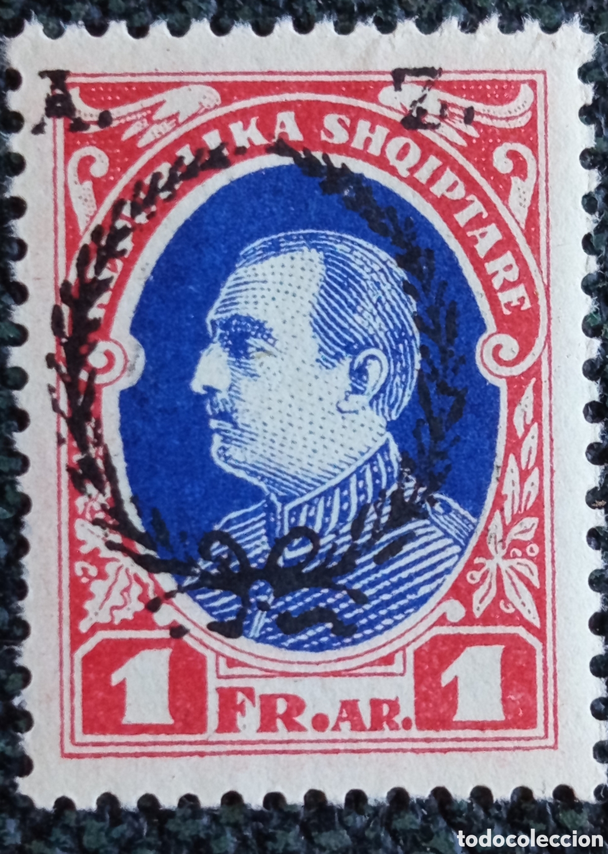 Sellos: Sello Albania 1928 Presidente Ahmet Zogu 1 Franco Oro - Cat. Michel 195