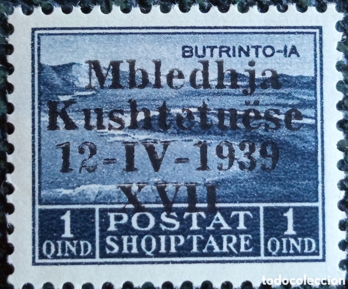 Sellos: Sello Albania 1939 Asamblea Constituyente 1 Qind Butrinto - Cat. Michel 284