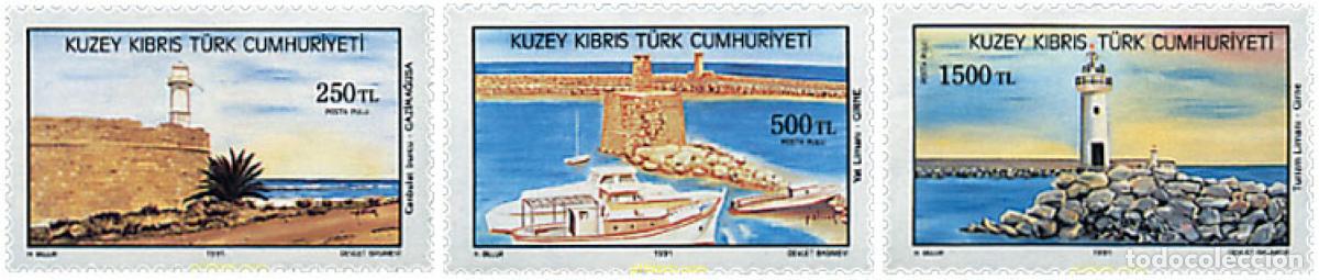 Sellos: 51451 MNH CHIPRE. Administraci&oacute;n turca 1991 FAROS