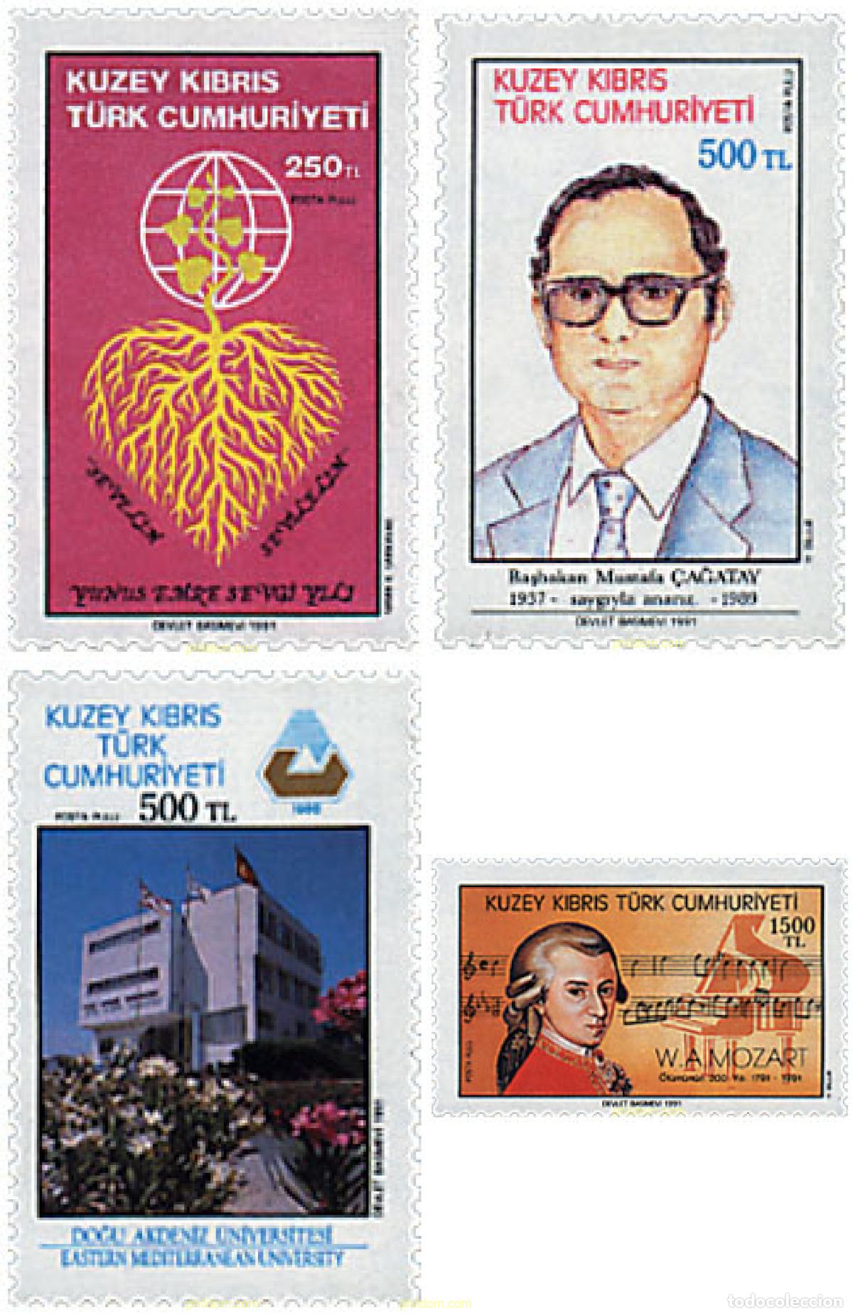 Sellos: 51449 MNH CHIPRE. Administraci&oacute;n turca 1991 ANIVERSARIOS Y ACONTECIMIENTOS