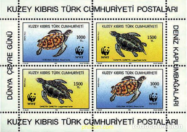Sellos: 164917 MNH CHIPRE. Administraci&oacute;n turca 1992 PROTECCION DE LA FAUNA MARINA