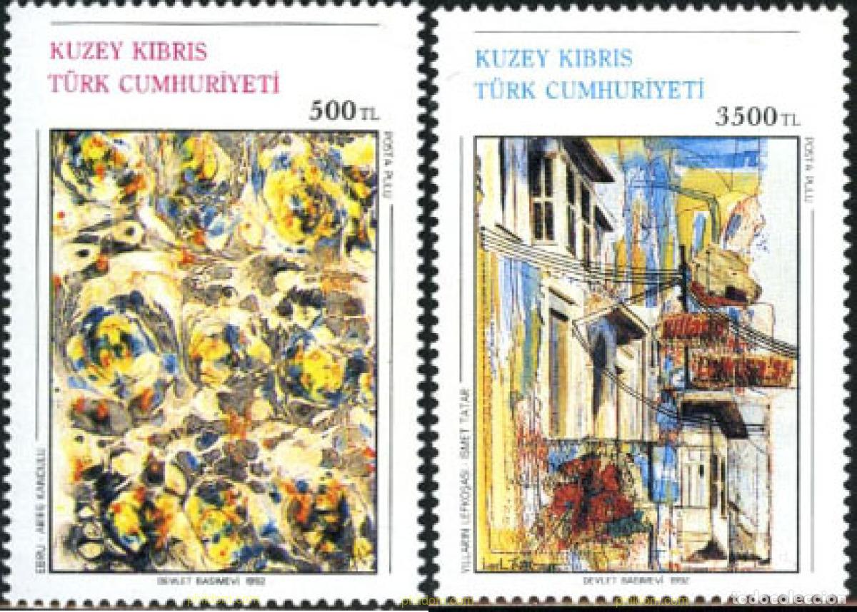 Sellos: 164758 MNH CHIPRE. Administraci&oacute;n turca 1992 ARTE CONTEMPORANEO
