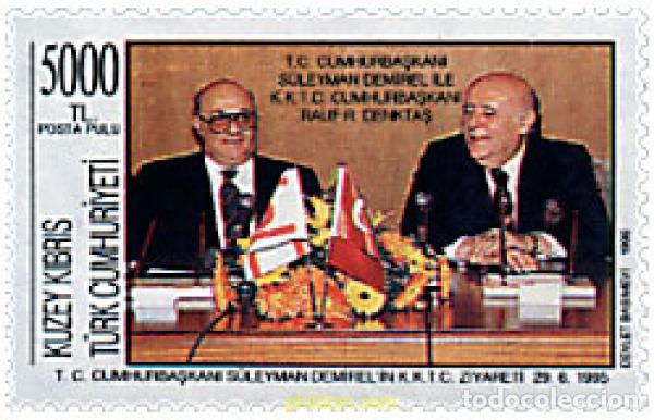 Sellos: 51465 MNH CHIPRE. Administraci&oacute;n turca 1995 VISITA DEL PRESIDENTE TURCO