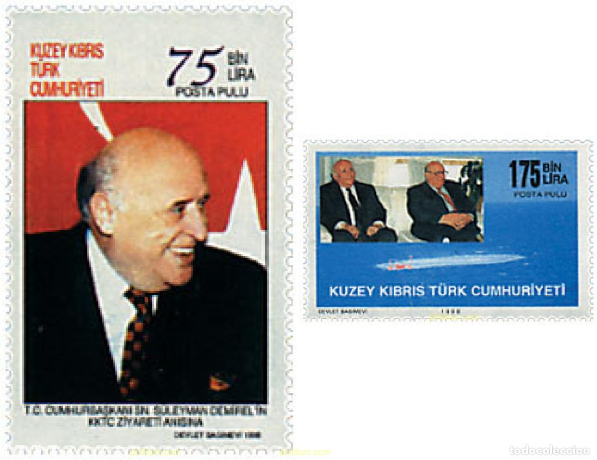 Sellos: 51431 MNH CHIPRE. Administraci&oacute;n turca 1998 VISITA DEL PRESIDENTE DE TURQUIA