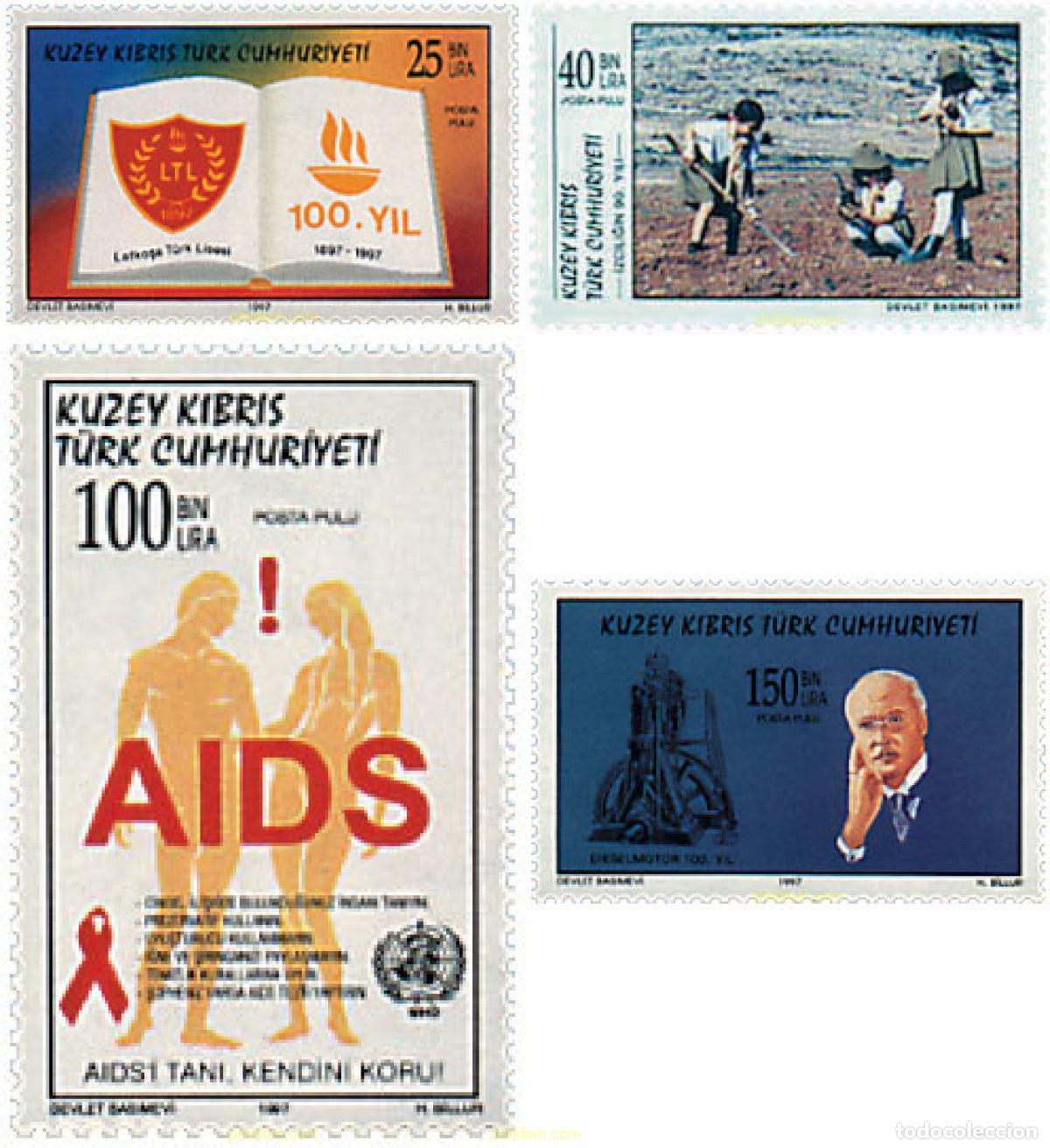 Sellos: 58306 MNH CHIPRE. Administraci&oacute;n turca 1997 ANIVERSARIOS