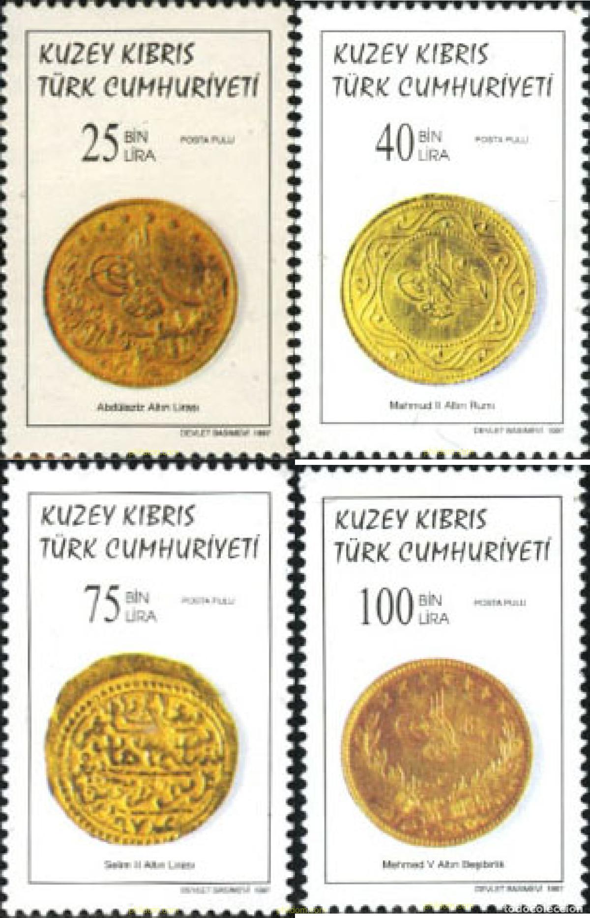 Sellos: 164868 MNH CHIPRE. Administraci&oacute;n turca 1997 MONEDAS ANTIGUAS DE CHIPRE