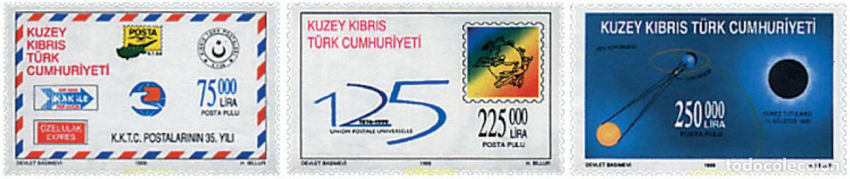 Sellos: 51477 MNH CHIPRE. Administraci&oacute;n turca 1999 ANIVERSARIOS