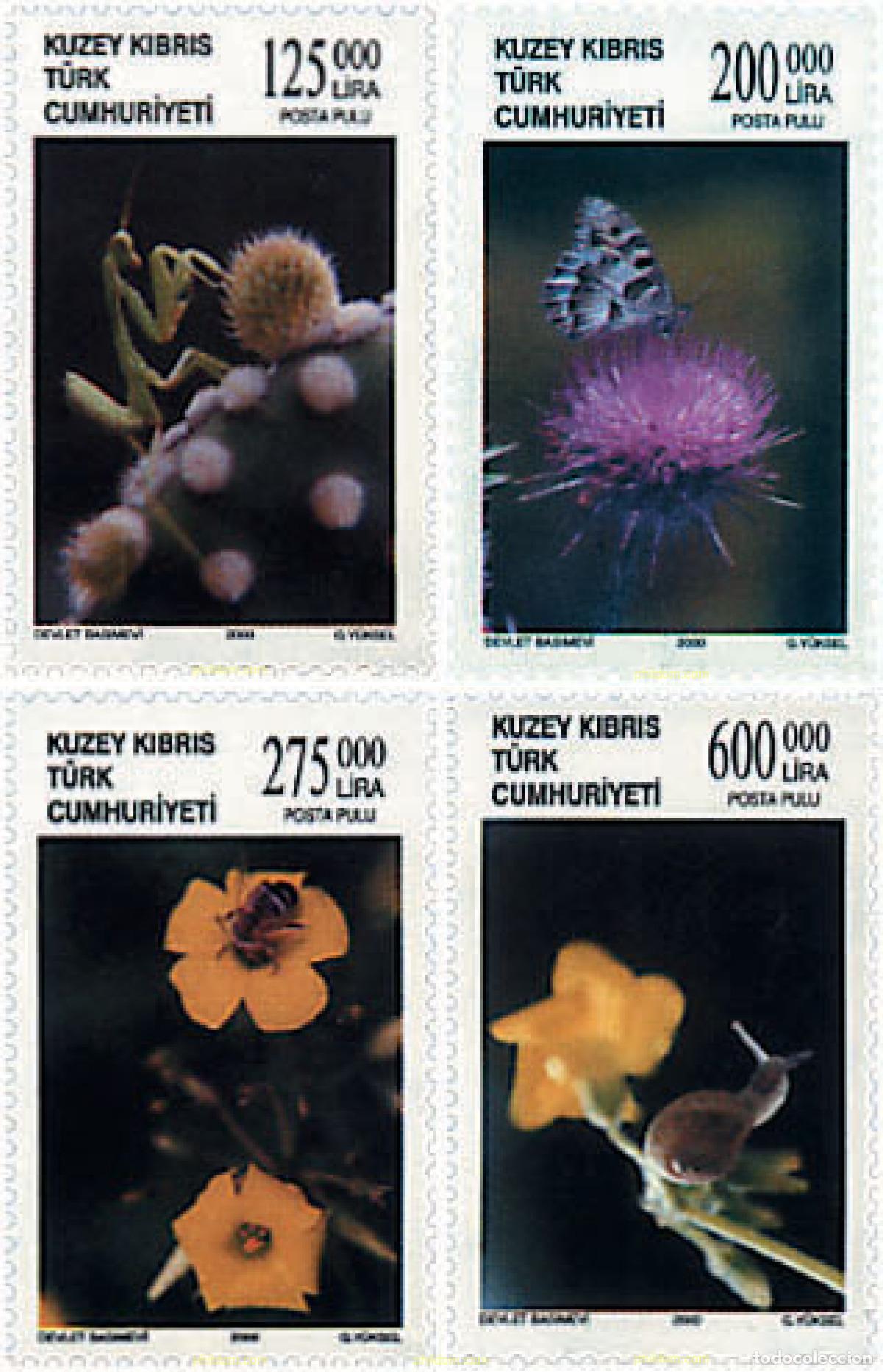 Sellos: 82485 MNH CHIPRE. Administraci&oacute;n turca 2000 FAUNA Y FLORA