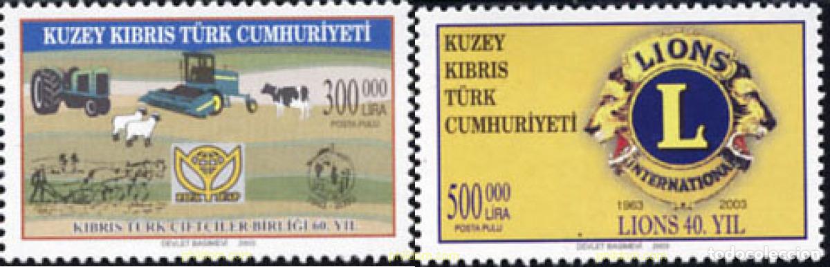 Sellos: 145831 MNH CHIPRE. Administraci&oacute;n turca 2003 ANIVERSARIOS