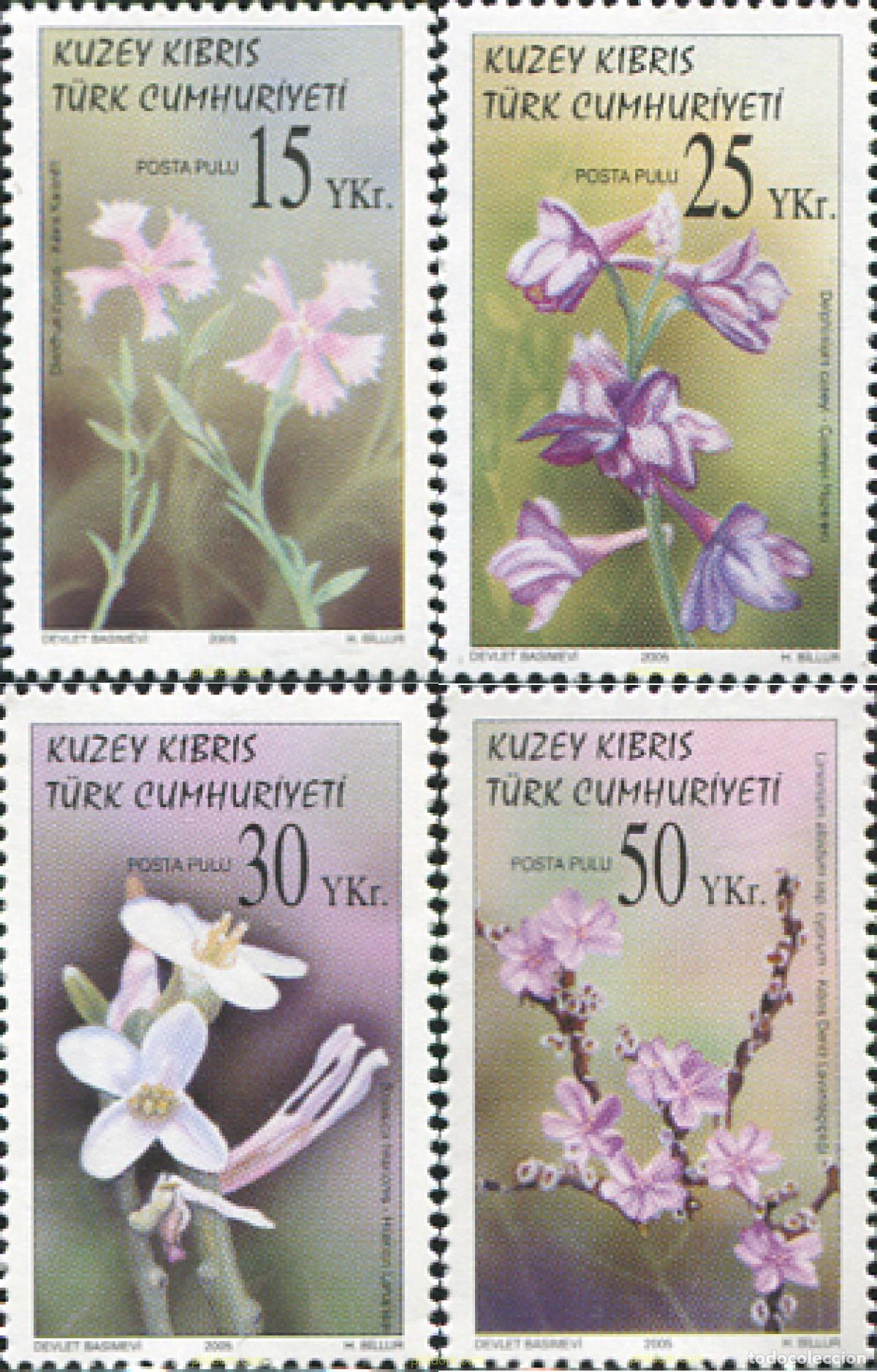 Sellos: 164988 MNH CHIPRE. Administraci&oacute;n turca 2005 PLANTAS ENDEMICAS Y MEDICINALES