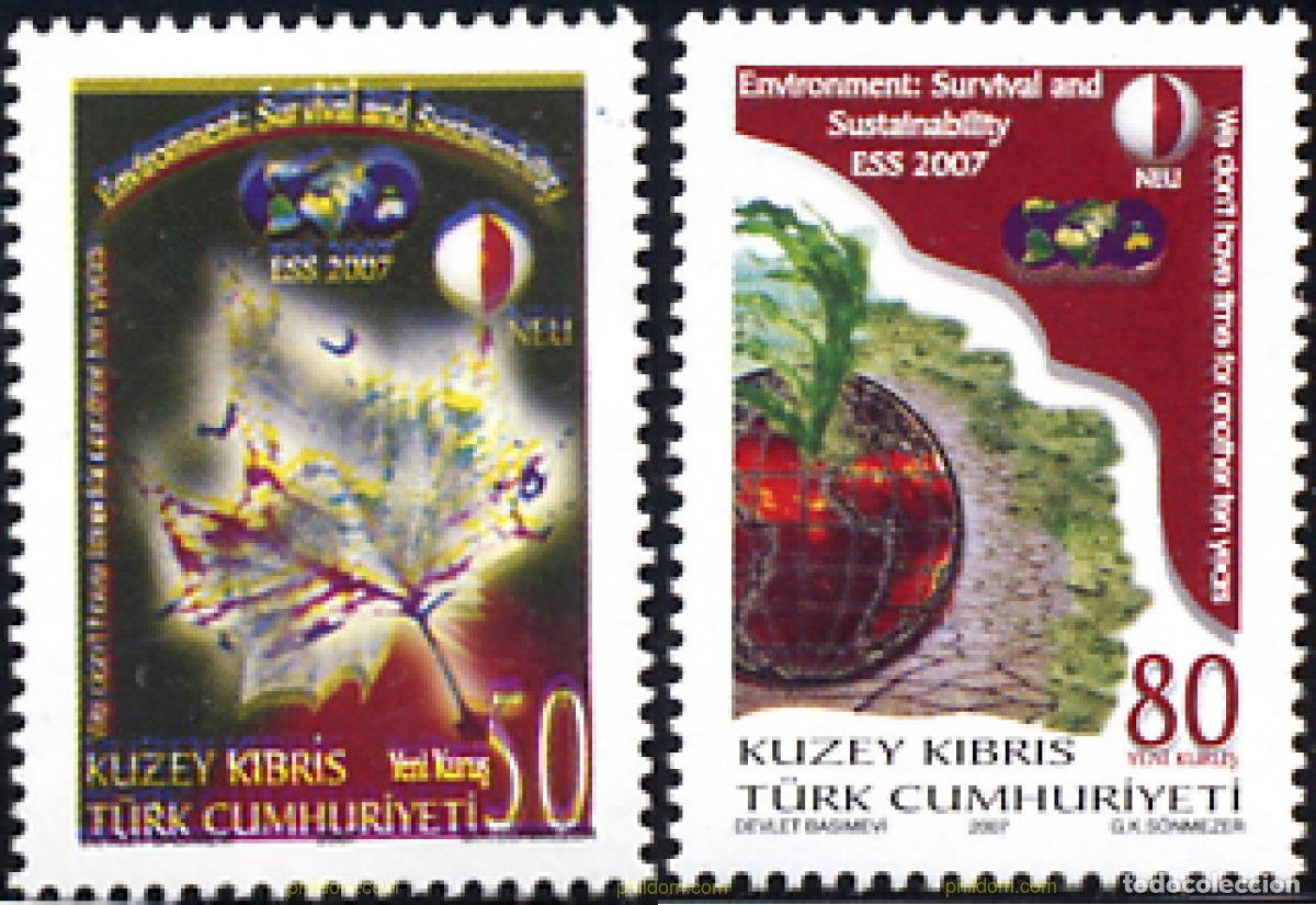 Sellos: 201058 MNH CHIPRE. Administraci&oacute;n turca 2007 COMFERENCIA SOBRE LA SUPERVIVENCIA DE LAS ESPECIES