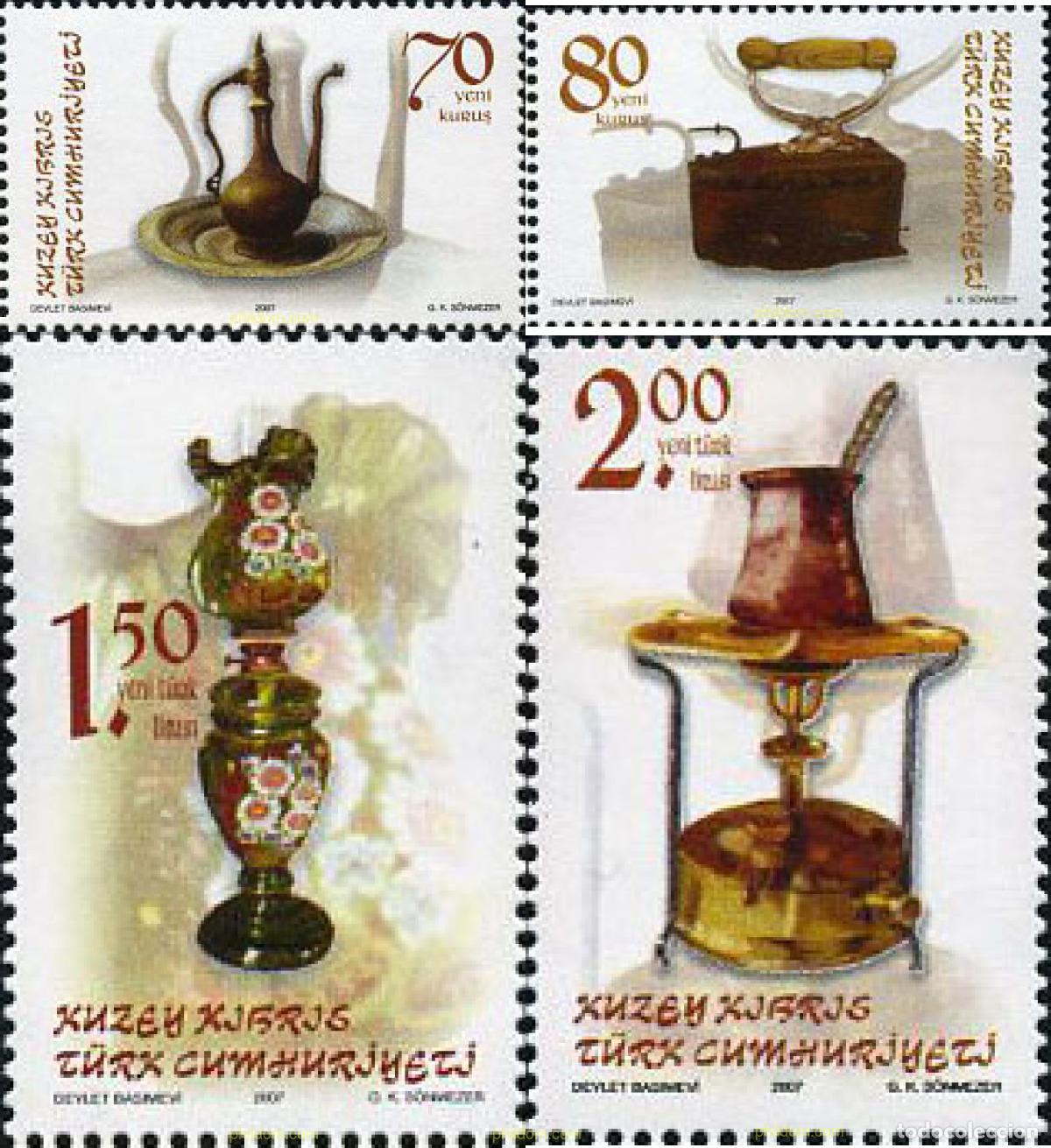 Sellos: 203544 MNH CHIPRE. Administraci&oacute;n turca 2007 MENAJE ANTIGUO DEL HOGAR