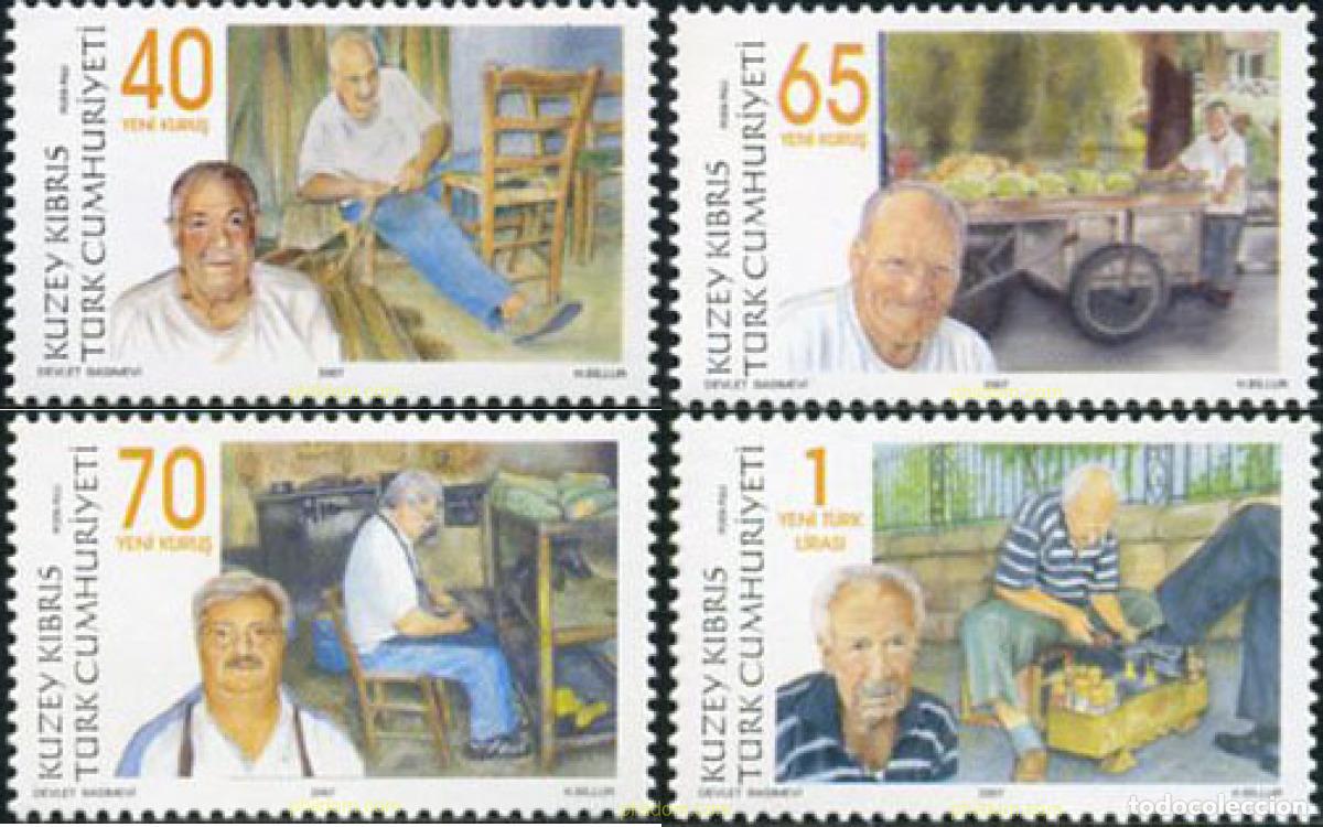 Sellos: 212325 MNH CHIPRE. Administraci&oacute;n turca 2007 PEQUE&Ntilde;OS OFICIOS