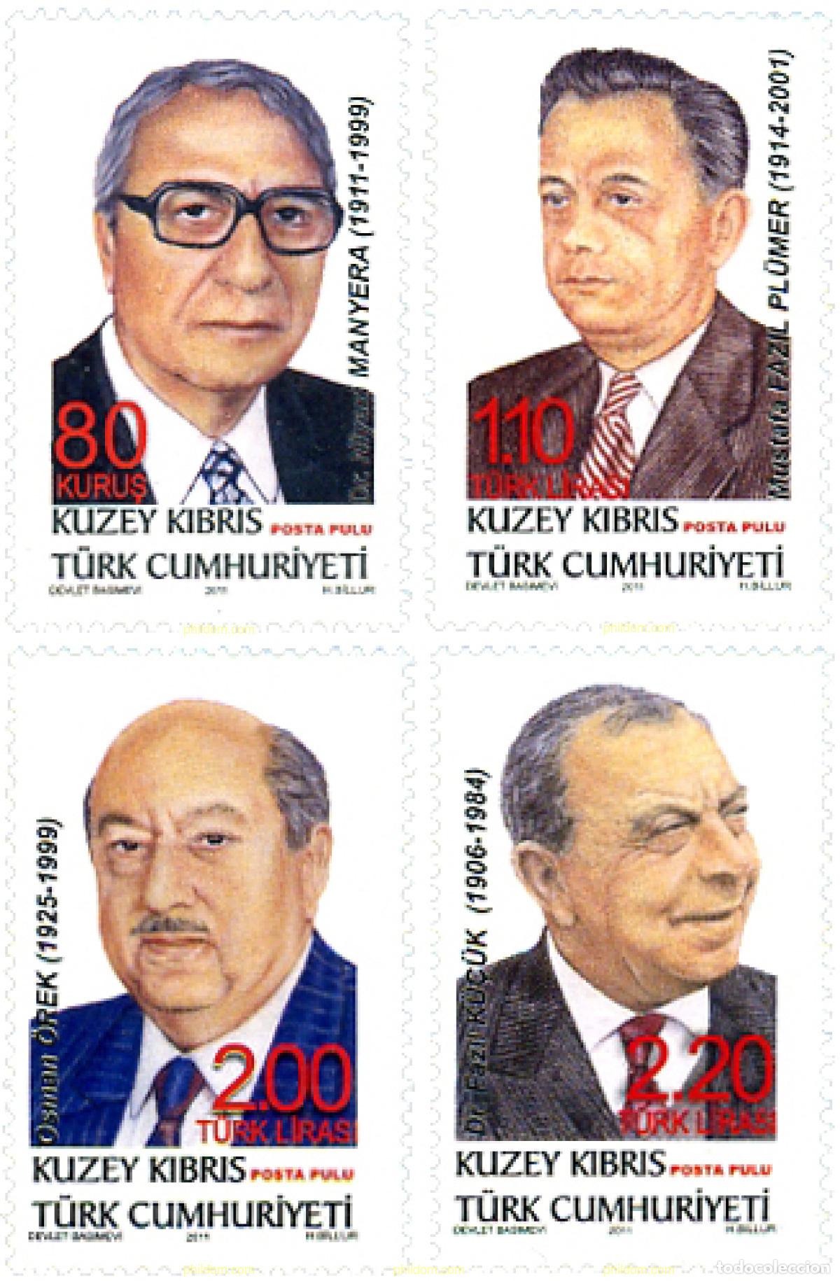 Sellos: 261097 MNH CHIPRE. Administraci&oacute;n turca 2011 PERSONALIDADES