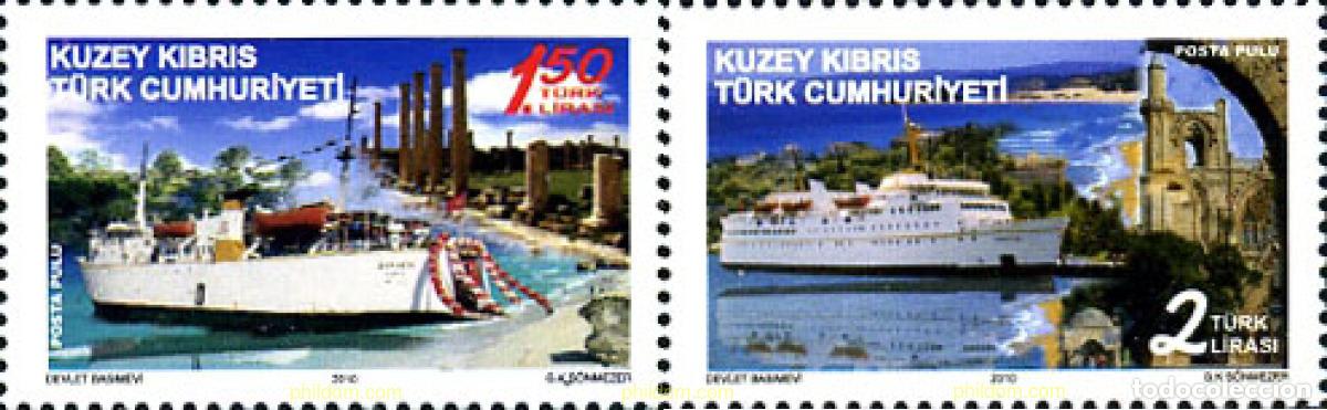 Sellos: 255550 MNH CHIPRE. Administraci&oacute;n turca 2010 BARCOS DE PASAJEROS EN CHIPRE