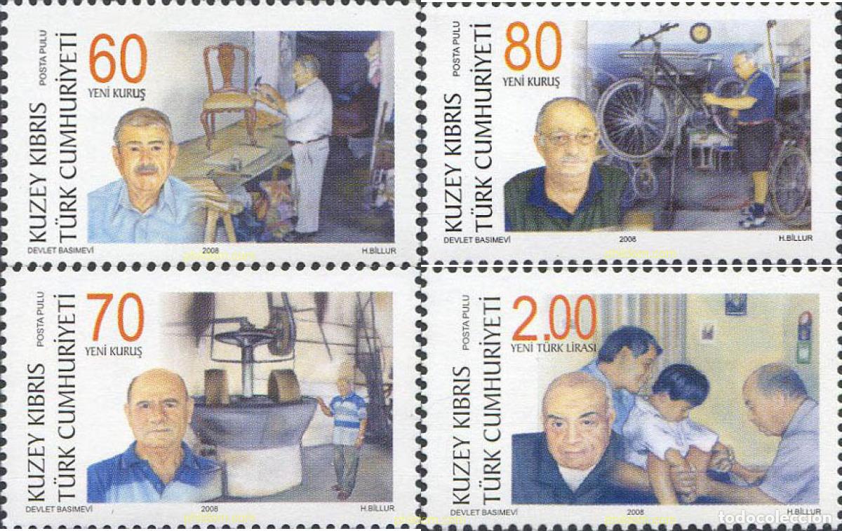 Sellos: 219063 MNH CHIPRE. Administraci&oacute;n turca 2008 PROFESIONES Y MAESTROS