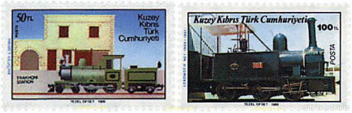 Sellos: 58305 MNH CHIPRE. Administraci&oacute;n turca 1986 35 ANIVERSARIO DE LOS FERROCARRILES EN CHIPRE