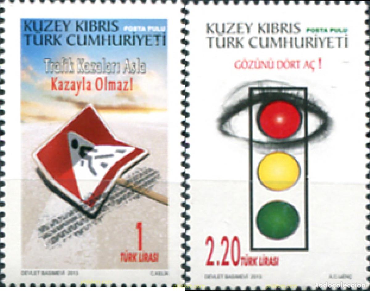 Sellos: 301422 MNH CHIPRE. Administraci&oacute;n turca 2013 PREVENCION A LOS ACCIDENTES DE TRAFICO