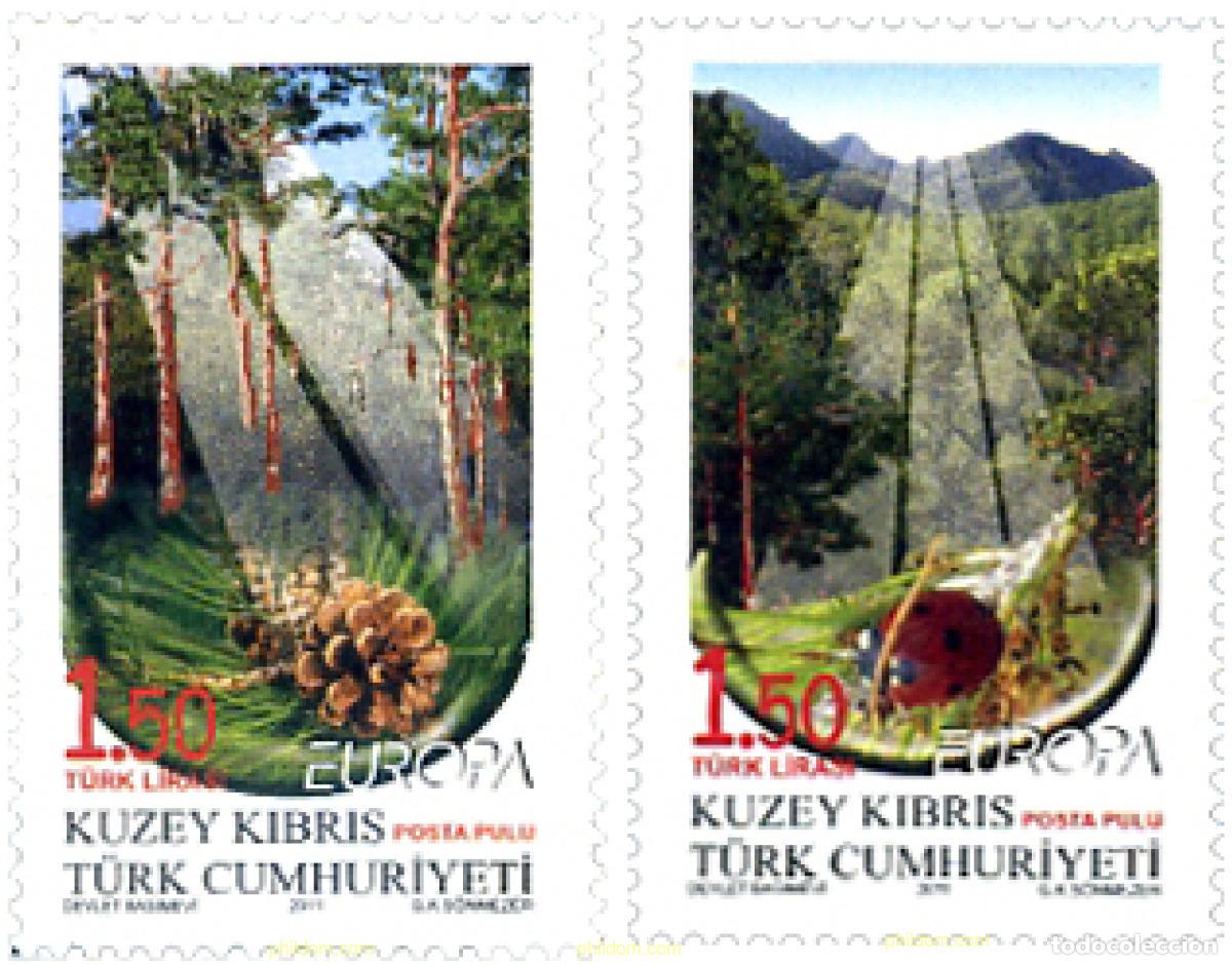 Sellos: 264075 MNH CHIPRE. Administraci&oacute;n turca 2011 EUROPA CEPT 2011 - A&Ntilde;O INTERNACIONAL DE LOS BOSQUES