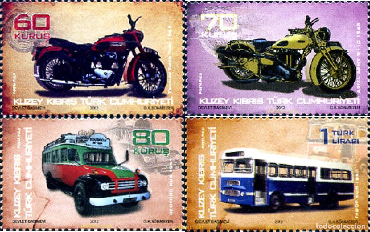 Sellos: 295364 MNH CHIPRE. Administraci&oacute;n turca 2012 VEHICULOS ANTIGUOS