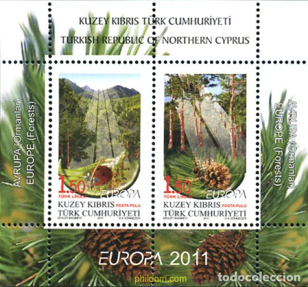 Sellos: 273580 MNH CHIPRE. Administraci&oacute;n turca 2011 EUROPA CEPT 2011 - A&Ntilde;O INTERNACIONAL DE LOS BOSQUES