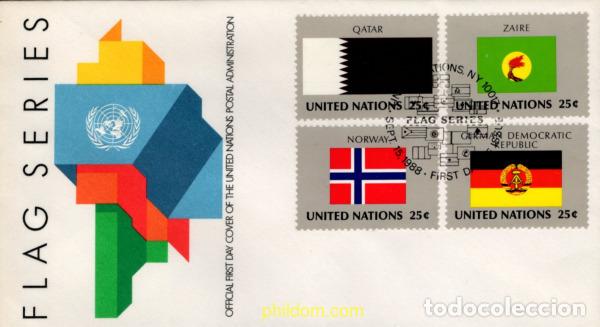 Sellos: 798102 MNH NACIONES UNIDAS. Nueva York 1988 BANDERAS DE LOS ESTADOS MIEMBRO DE LAS NACIONES UNIDAS