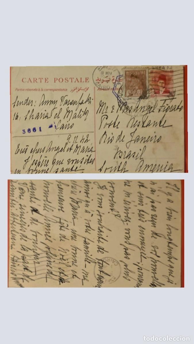 Sellos: KV)1942 EGYPT, POSTCARD CARTE POSTALE WITH HANDWRITTEN CORRESPONDENCE DATED 9-11-42 MAILED FROM CAIR