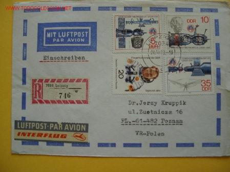 Sellos: DDR CERTIFICAD TEMA ESPACIO - Foto 1