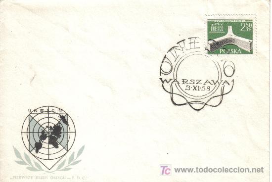Sellos: POLONIA SPD UNESCO 1958 - Foto 1