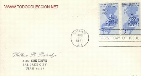 Sellos: TRICENTENARIO DE NEW JERSEY - Foto 1