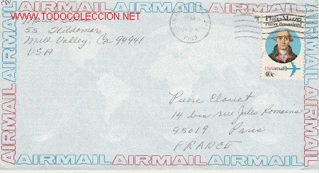 Sellos: BONITA CARTA DE EEUU. - Foto 1