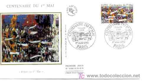 Sellos: 28-147. SPD. Francia. Centenario 1 de Mayo - Foto 1