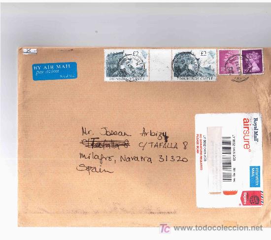 Sellos: INGLATERRA CC CERTIFICADA SELLOS CASTILLO EDINBURGO EN INTERPANEL - Foto 1