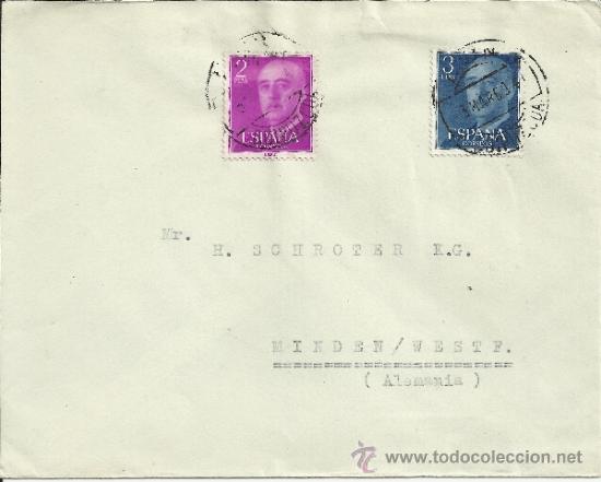 Sellos: IRUN GUIPUZCOA CC ALEMANIA SELLOS FRANCO 2+3